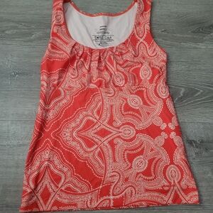 Patagonia Bandha Tank Top Shirt Paint Brush Red Sz S